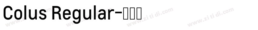 Colus Regular字体转换
